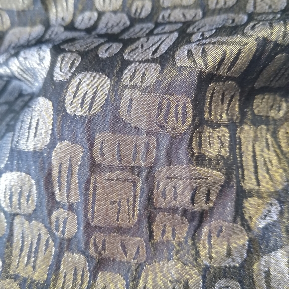 Loft Dressy Gold and Black Straight Skirt Size 2 - Picture 3 of 6